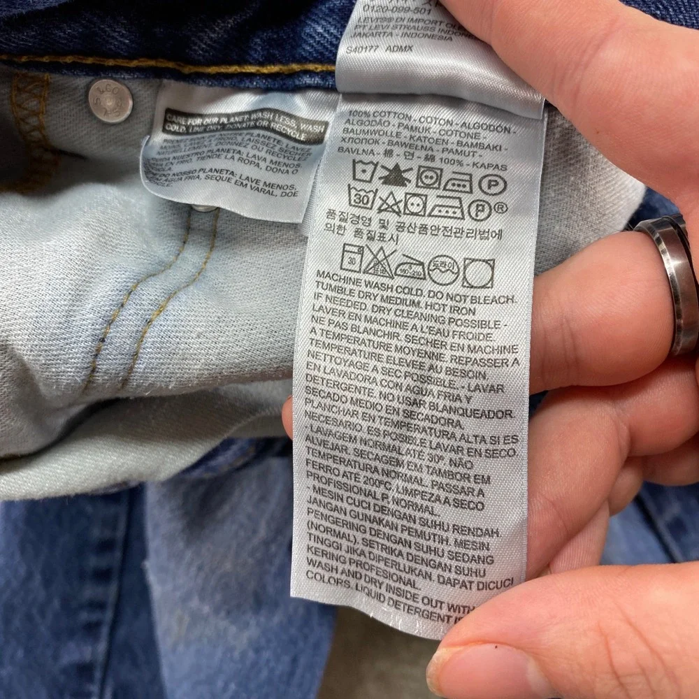Levis 505‎ Regular Fit Jeans Mens 36x30 Blue Medium Wash Straight Leg
